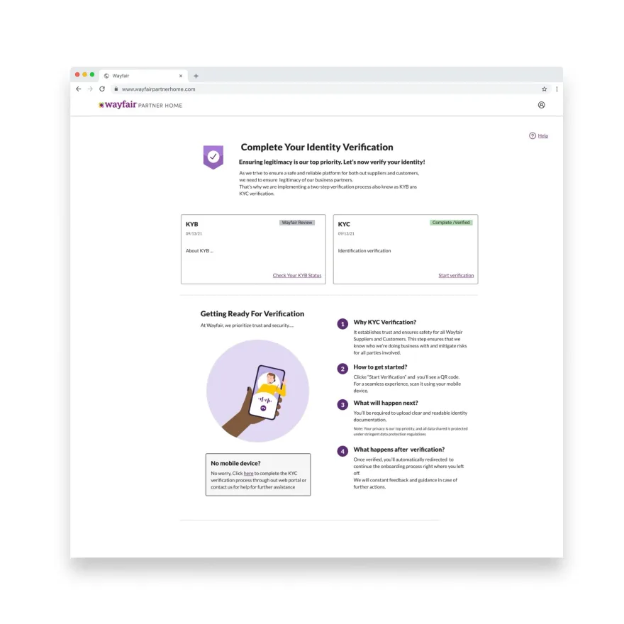Concept: Complete your identity verification, with what to expect